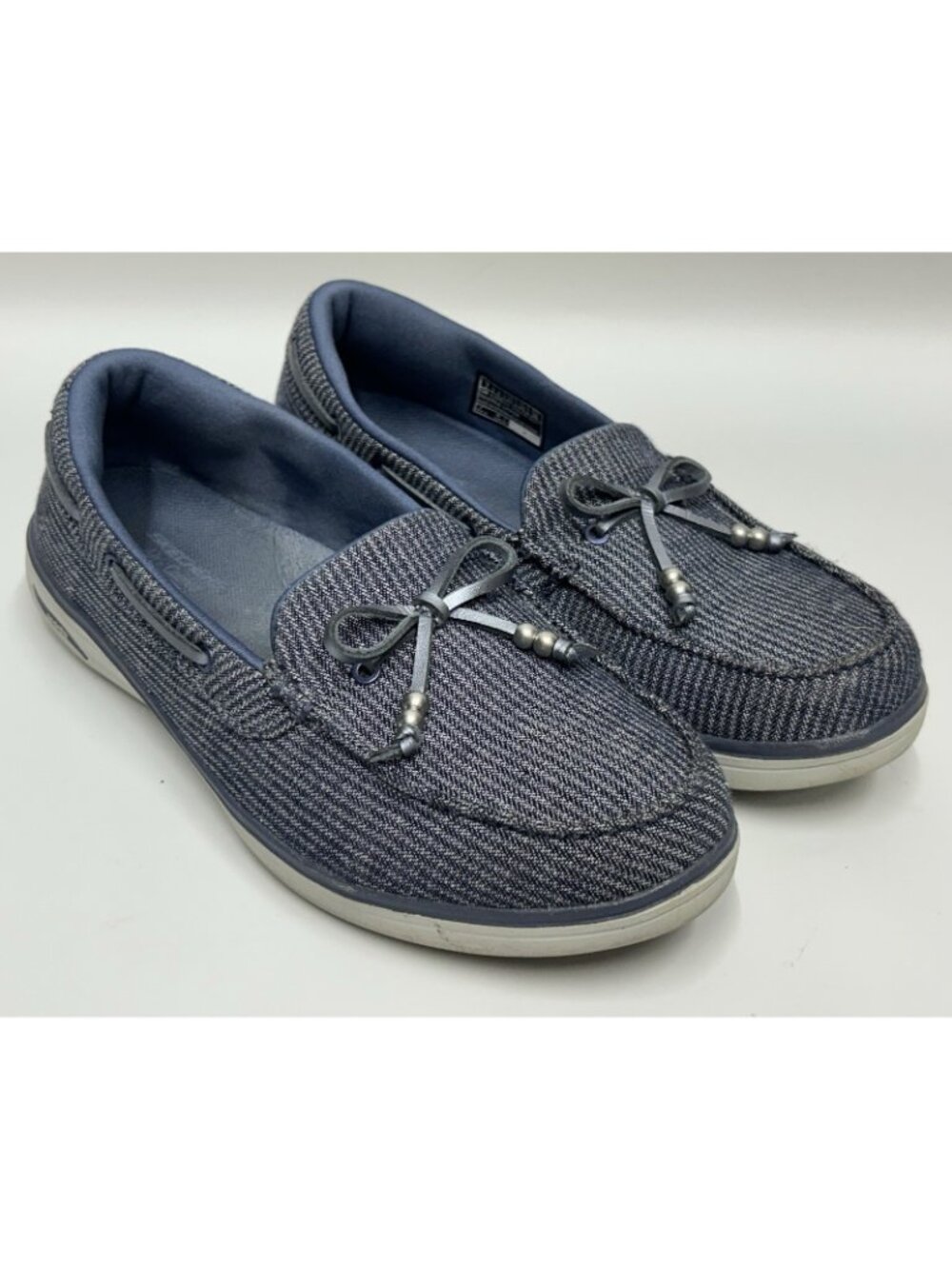 Skechers Arch Fit Inspire Boat Shoes Women 7 Navy Slip On Lightweight 138611 - Picture 2 of 9